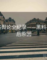 深度网络舆论全纪录——黑料不打烊背后原因