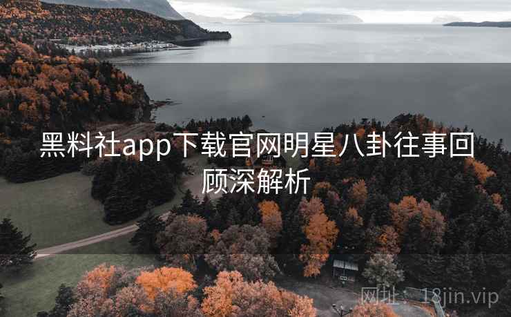 黑料社app下载官网明星八卦往事回顾深解析 黑料社app下载官网明星八卦往事回顾深解析
