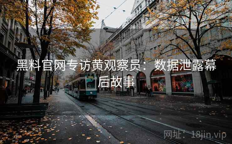黑料官网专访黄观察员：数据泄露幕后故事